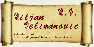 Miljan Velimanović vizit kartica